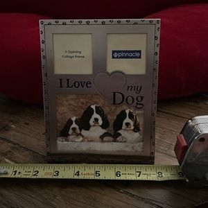 Picture frame I love my dog - silver and black
